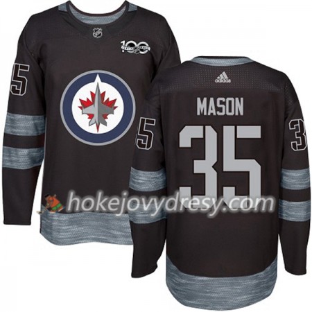 Pánské Hokejový Dres Winnipeg Jets Steve Mason 35 1917-2017 100th Anniversary Adidas Černá Authentic